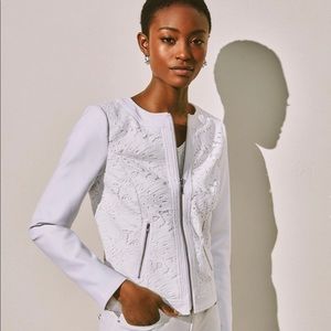 White House Black Market Lace Zip Front Jacket
